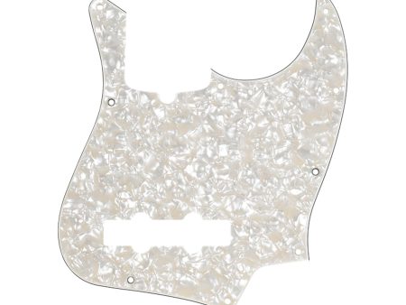 Fender 10-Hole Contemporary Jazz Bass Pickguard White Moto Fashion