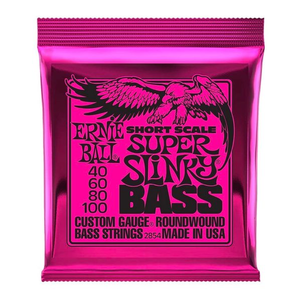 Ernie Ball Short Scale Slinky Bass Guitar Strings (40-100) For Sale