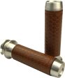 BRASS BALLS Leather Moto Grips Natural Tan Honeycomb Scout BB08-210 Online now