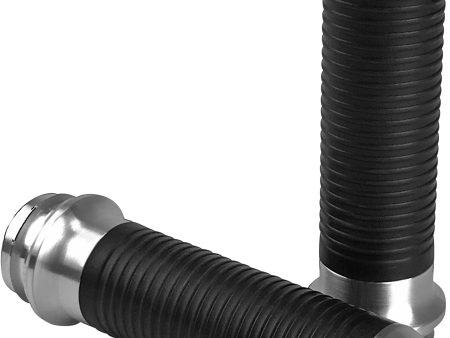 BRASS BALLS Leather Moto Grips Natural Black Ribbed Tbw BB08-251 Online