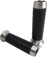 BRASS BALLS Leather Moto Grips Natural Black Diamond BB08-206 For Discount